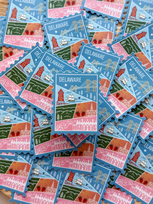 Delaware Stamp Sticker