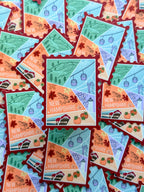 New Hampshire illustrated themed decorative sticker stamp shaped 