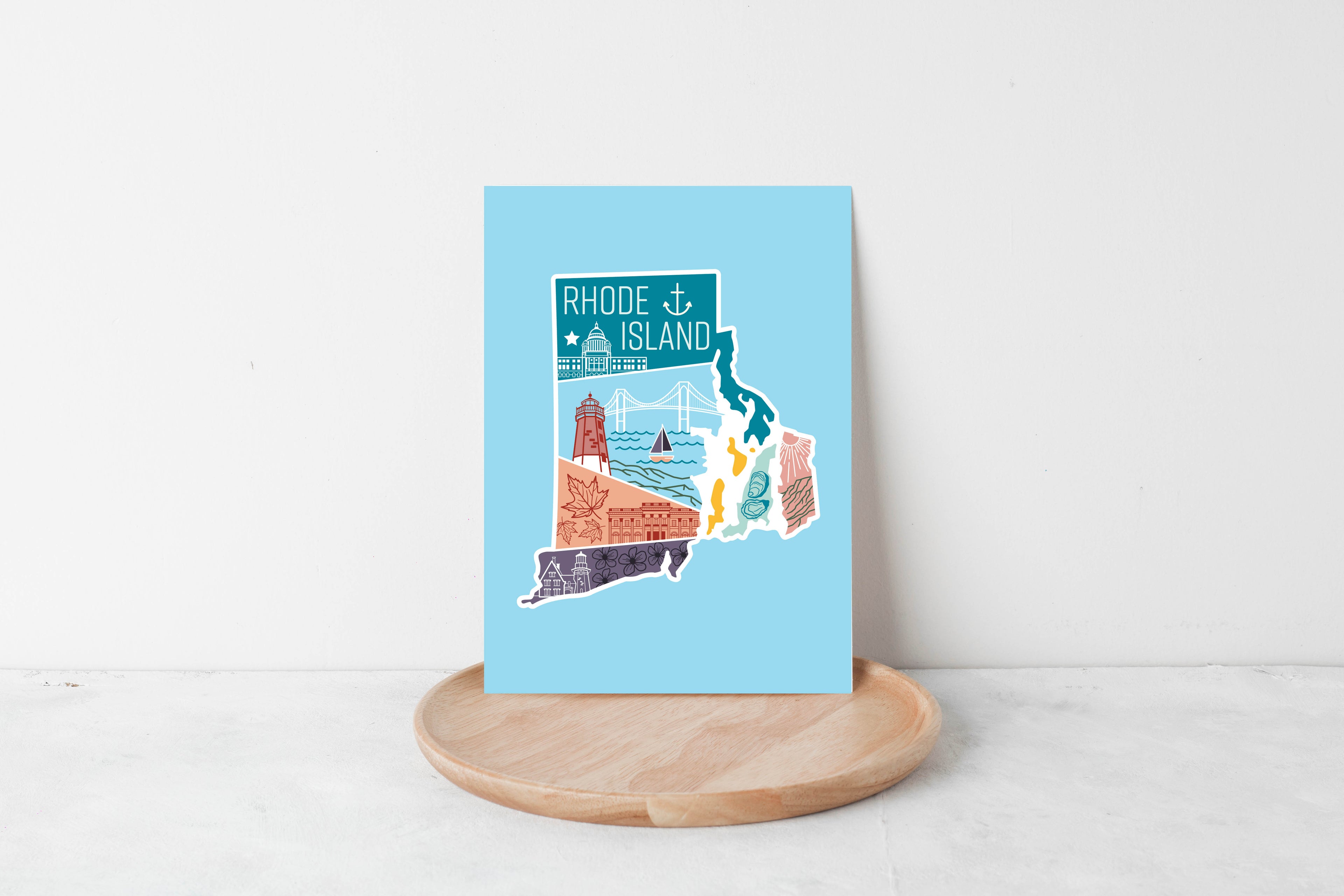 Rhode Island State Postcard