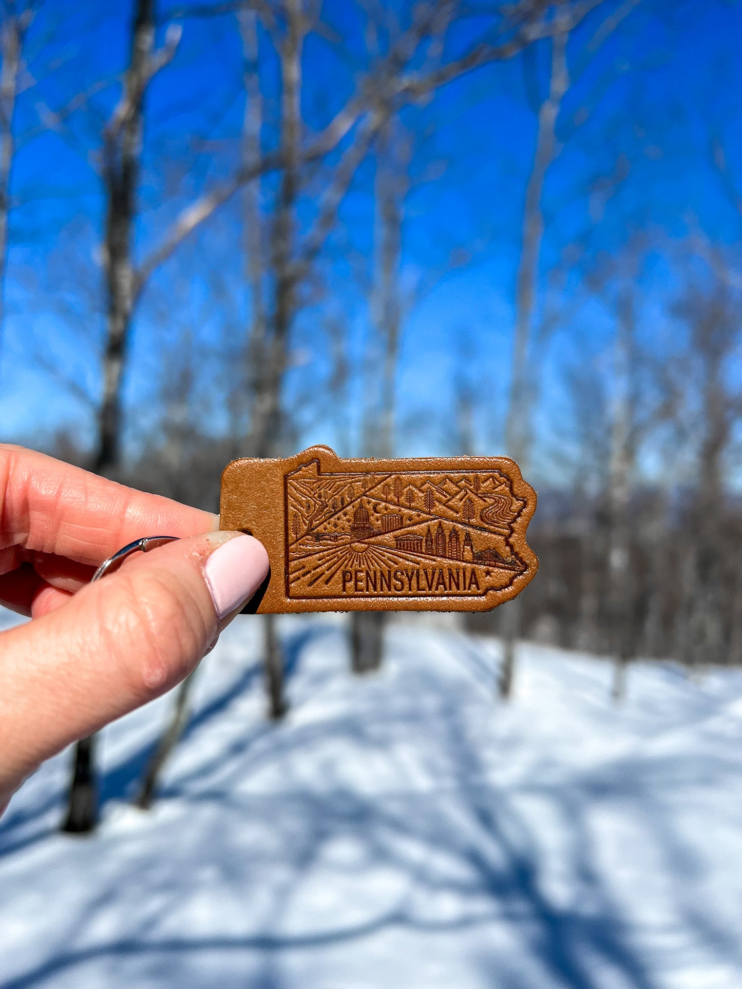 Pennsylvania Leather Keychain