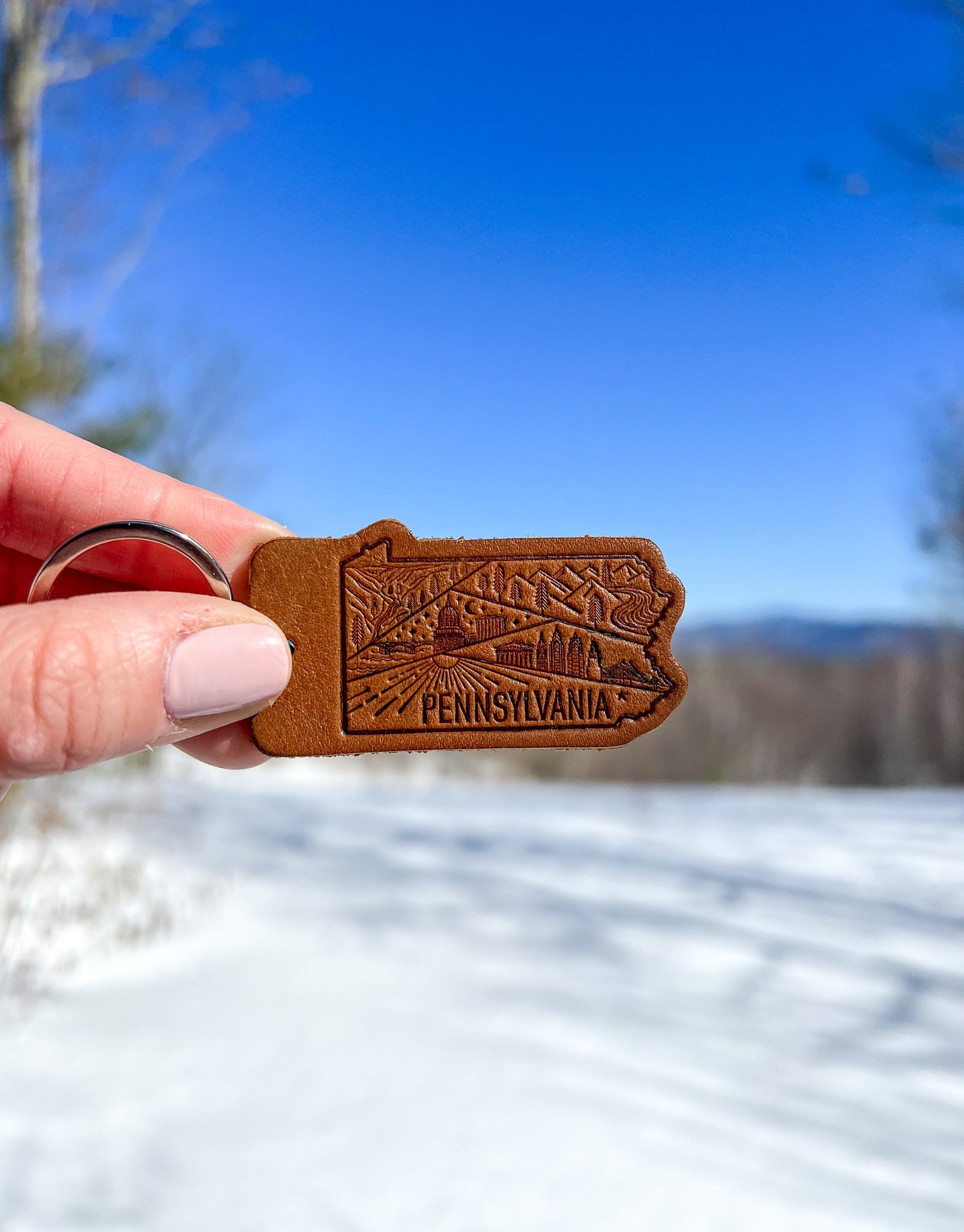 Pennsylvania Leather Keychain