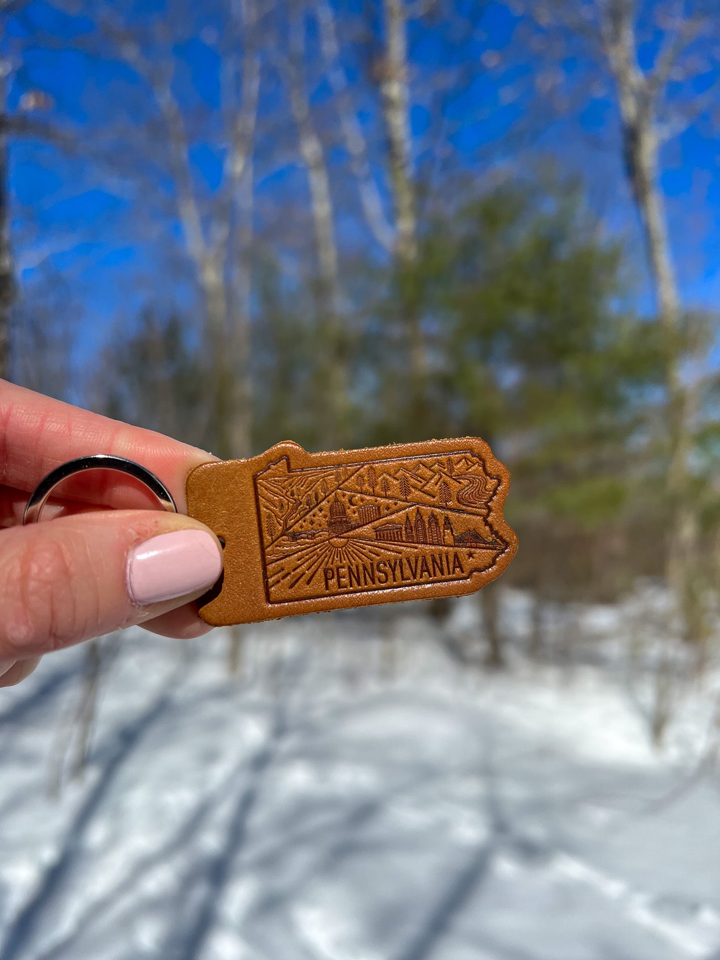 Pennsylvania Leather Keychain