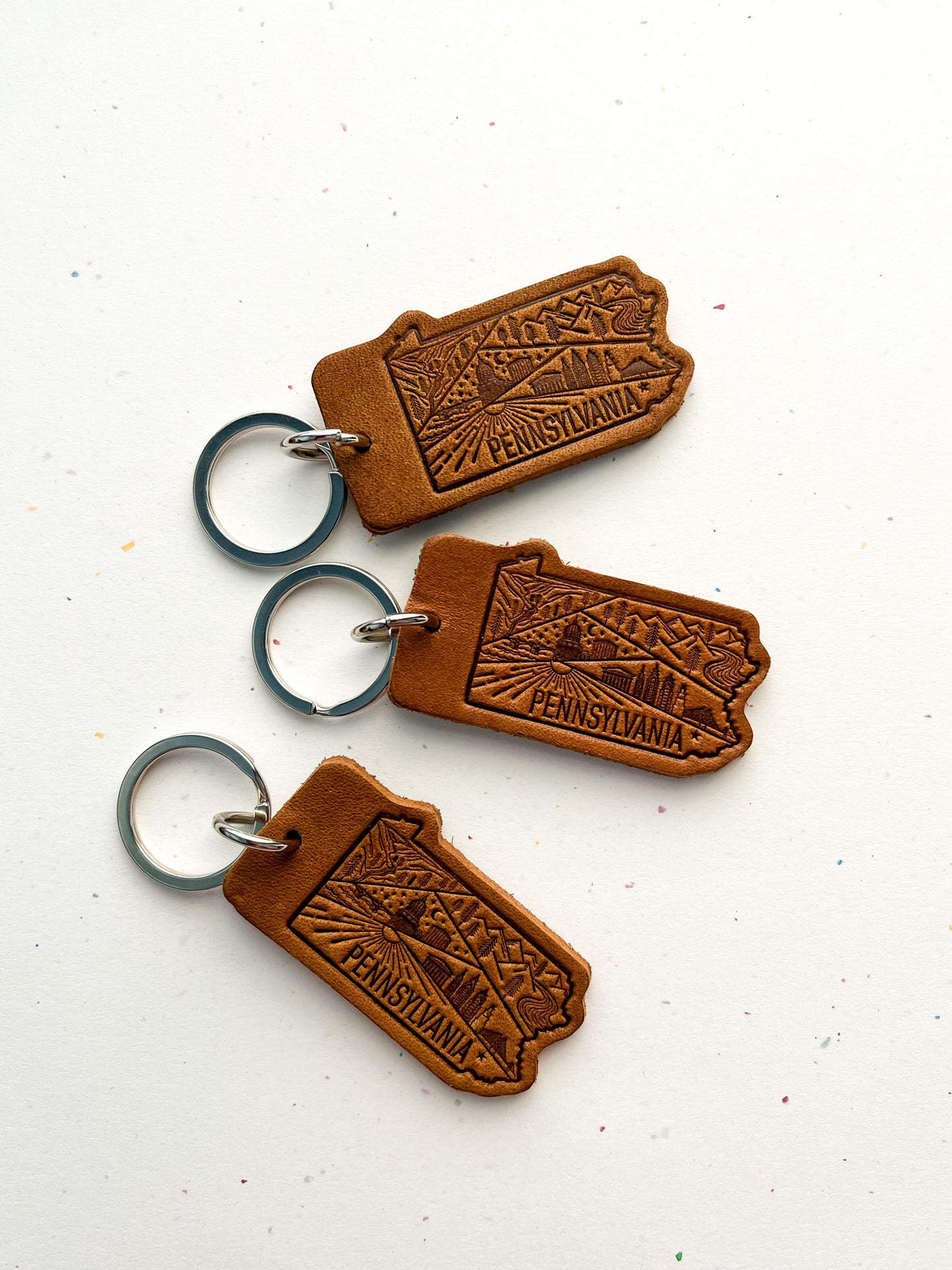 Pennsylvania Leather Keychain