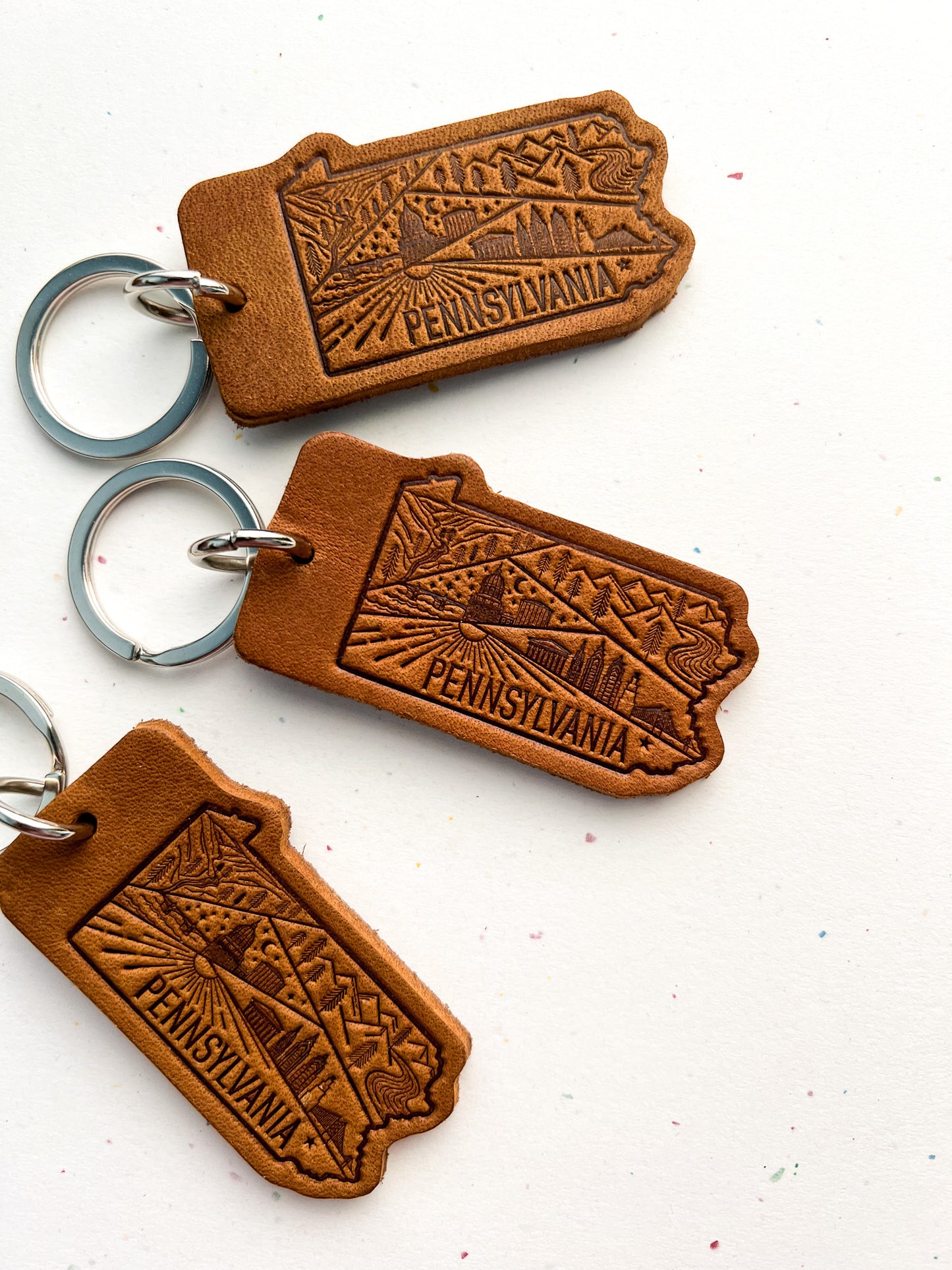 Pennsylvania Leather Keychain