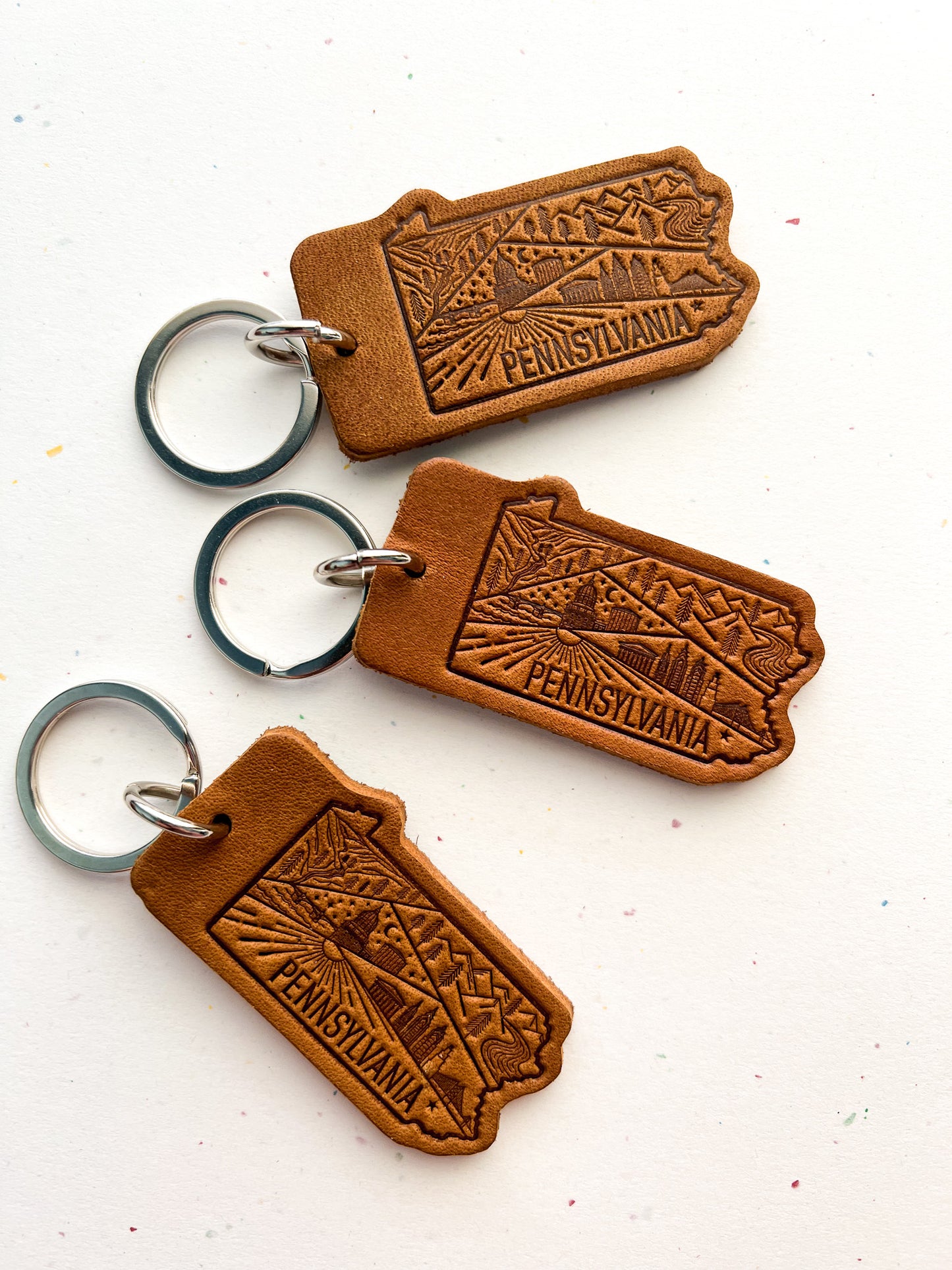 Pennsylvania Leather Keychain