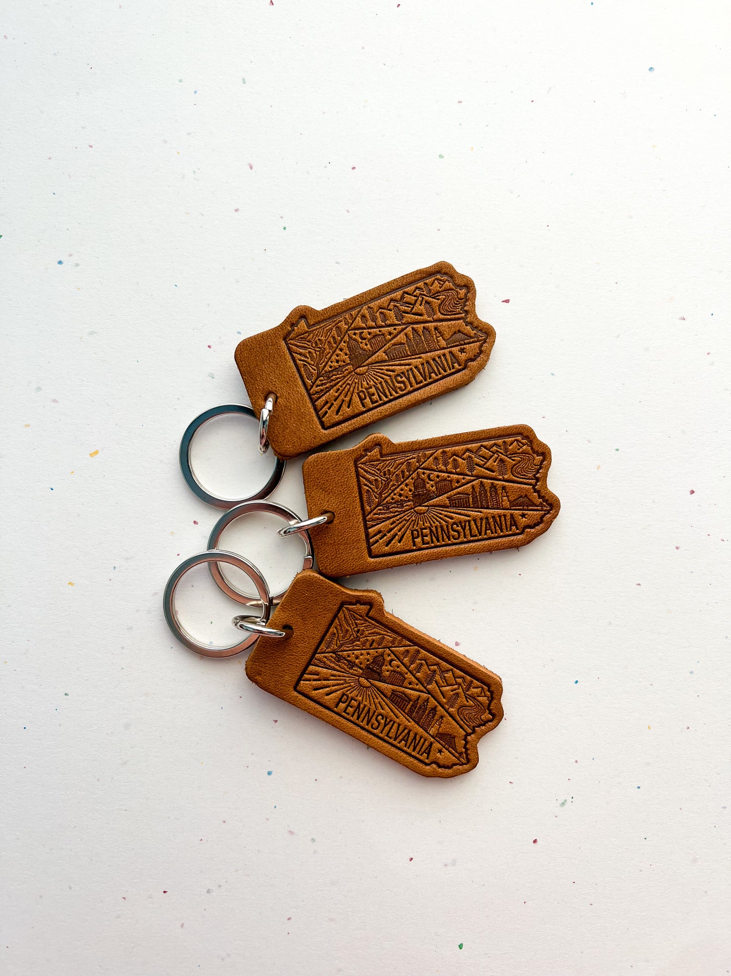 Pennsylvania Leather Keychain