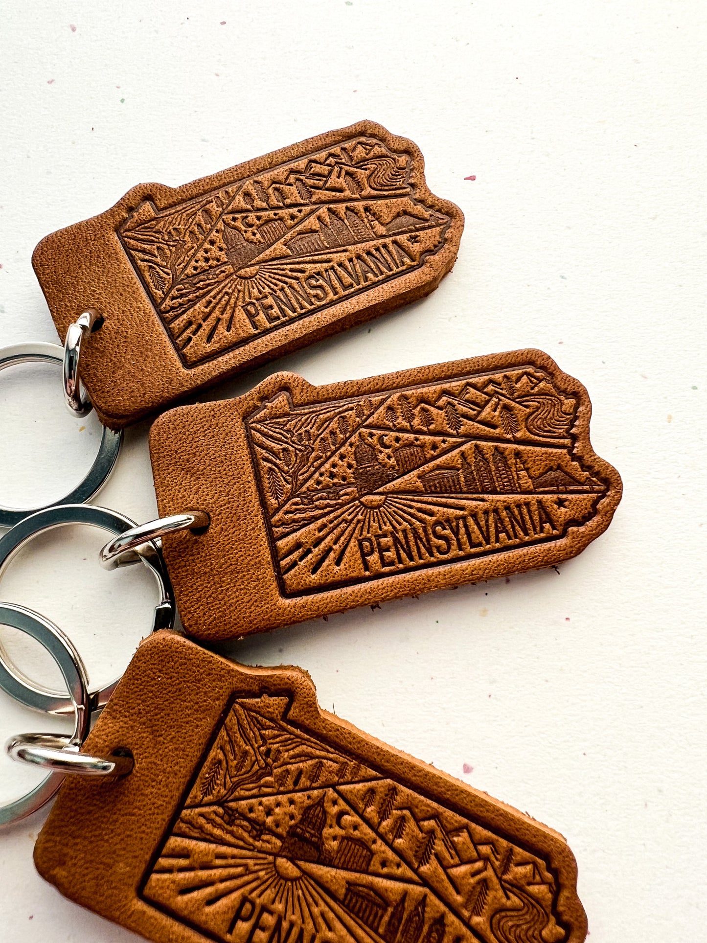 Pennsylvania Leather Keychain