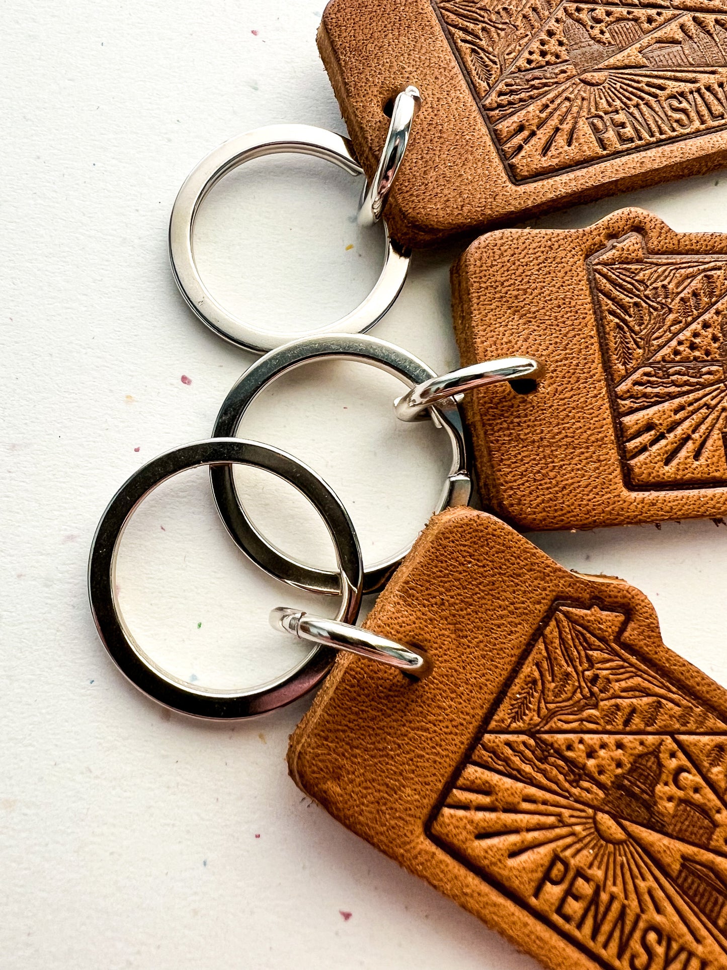 Pennsylvania Leather Keychain