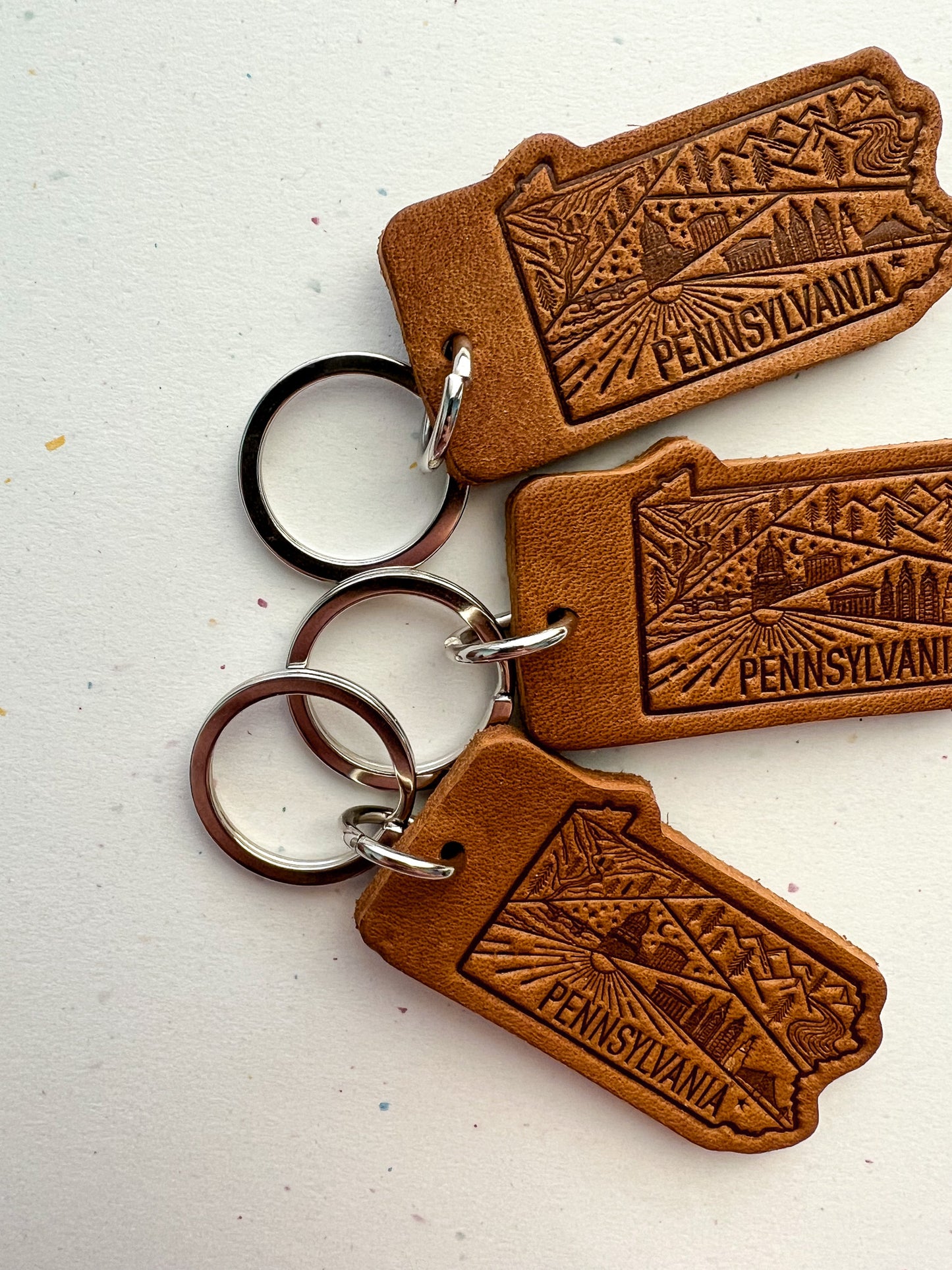 Pennsylvania Leather Keychain