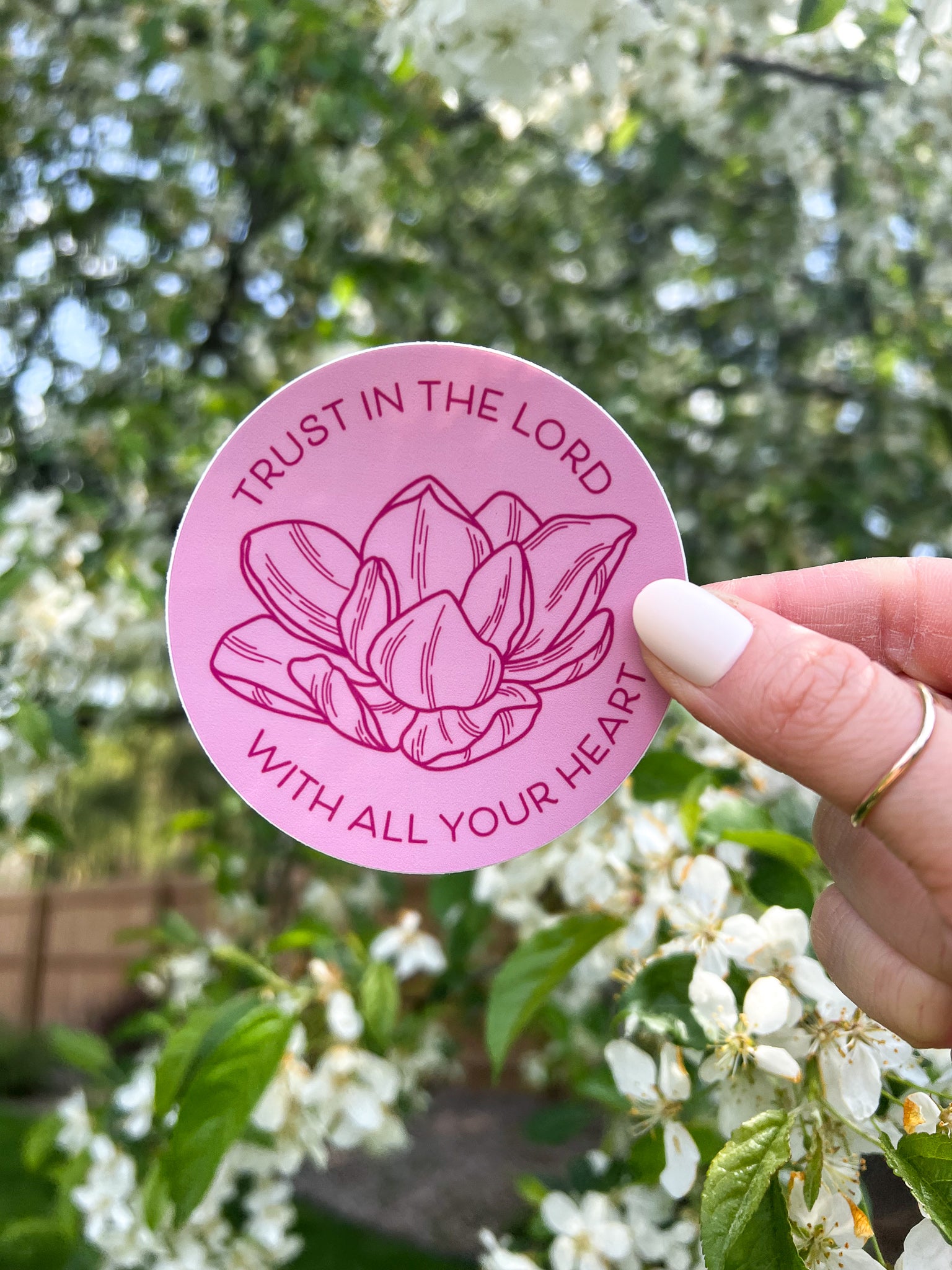 Magnolia "Trust in the Lord with All Your Heart" Sticker