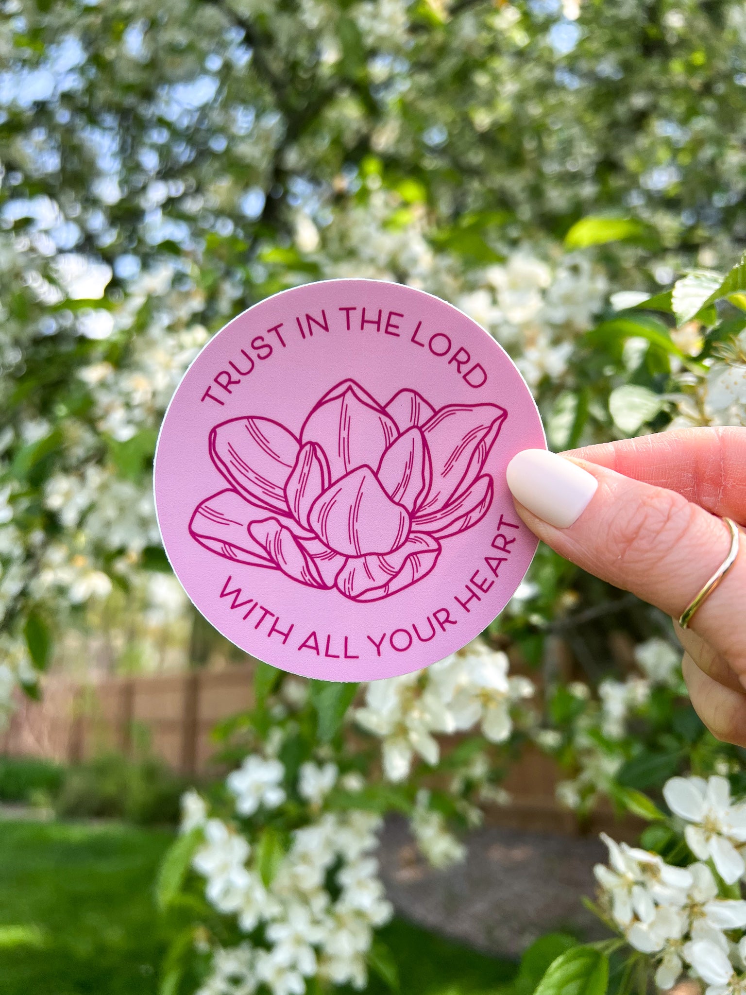 Magnolia "Trust in the Lord with All Your Heart" Sticker