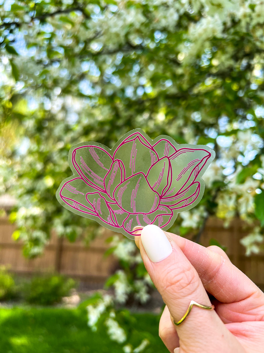 Magnolia Clear Sticker