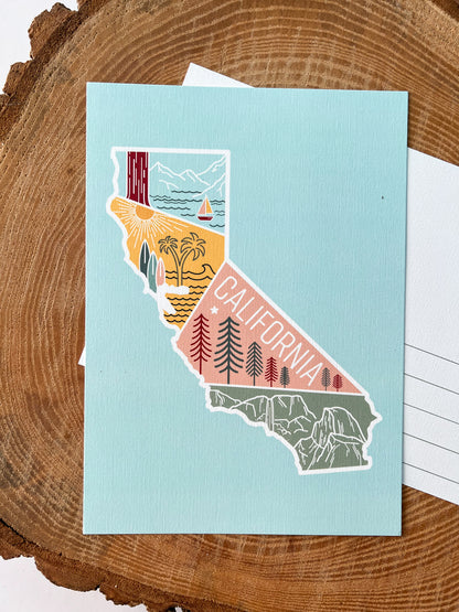California Travel Postcard