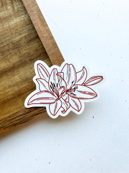 Lily Clear Sticker