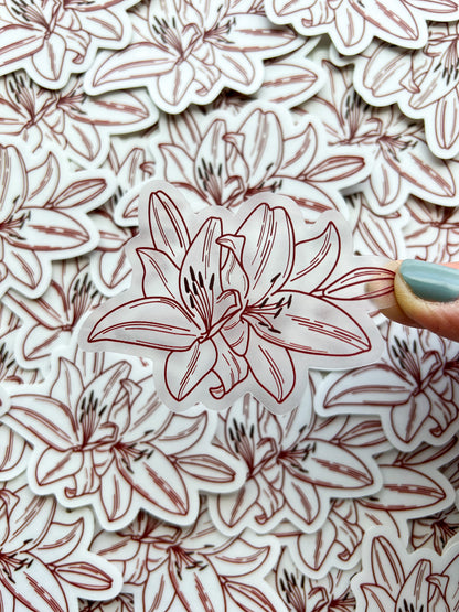 Lily Clear Sticker