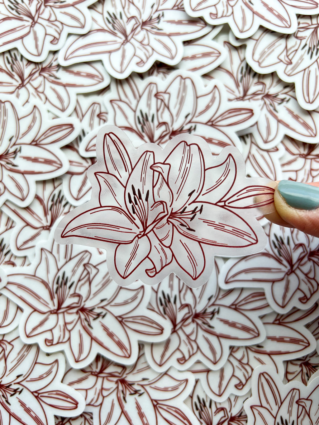 Lily Clear Sticker