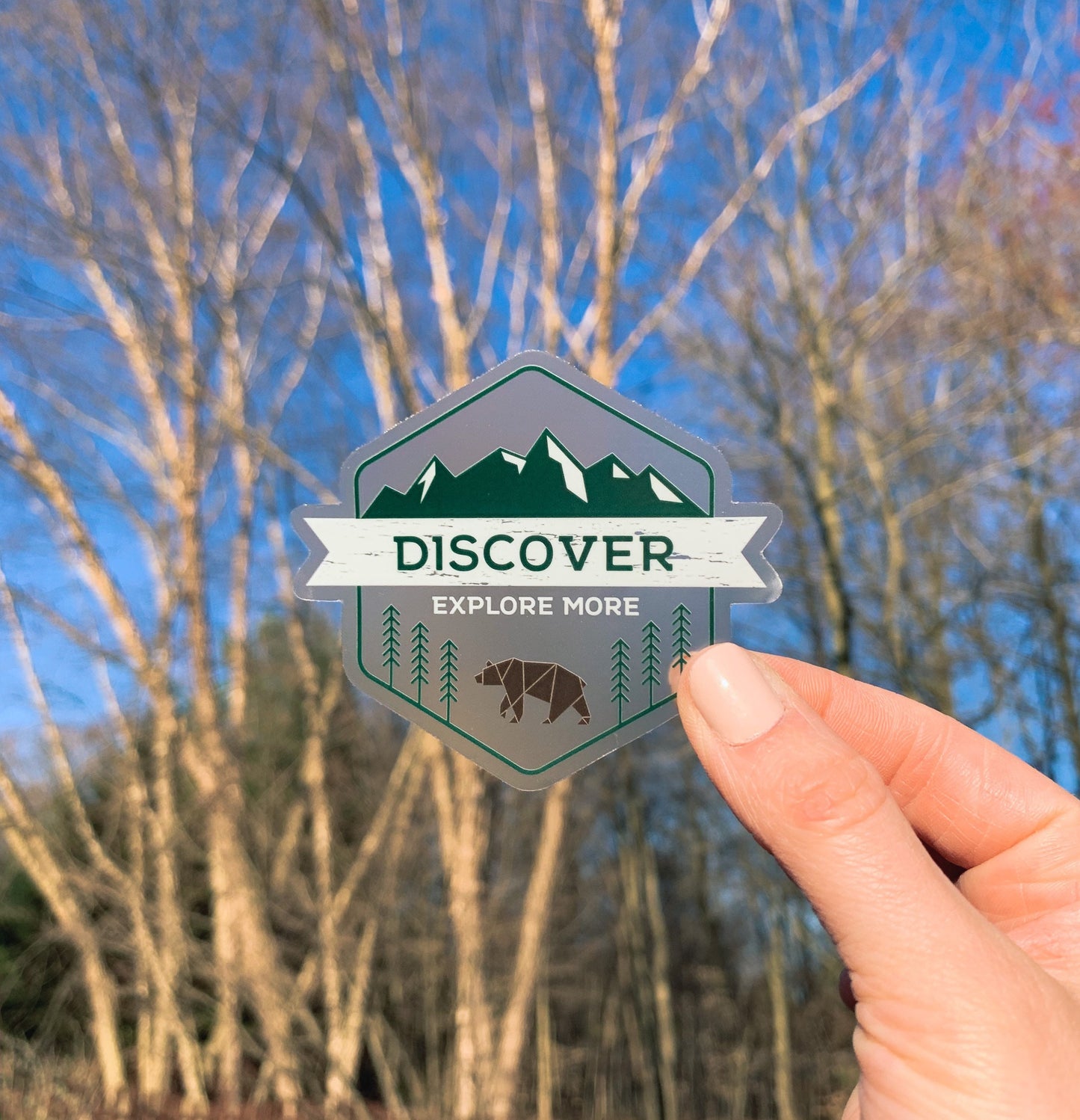 Discover Explore More Clear Sticker