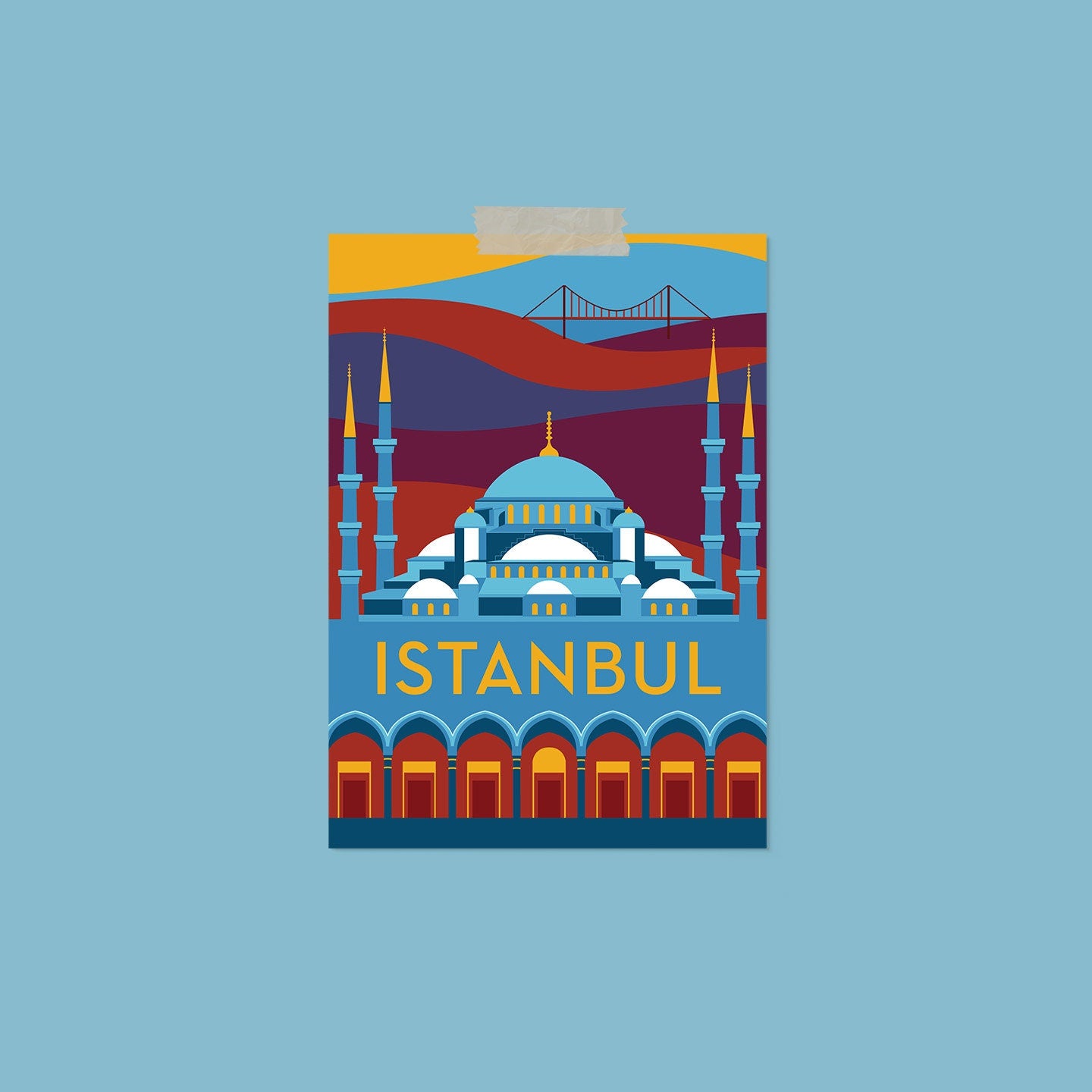 Istanbul Travel Postcard