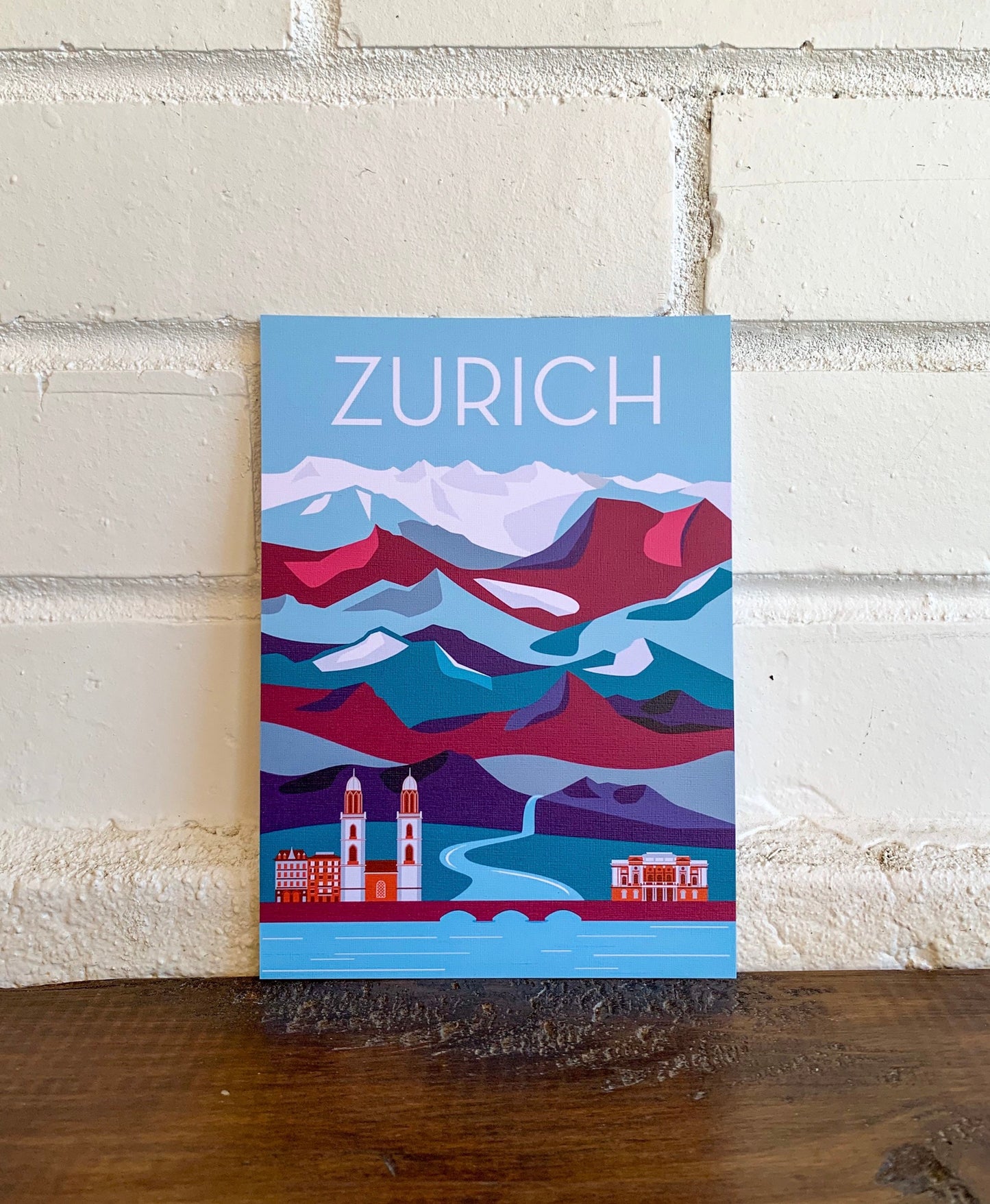 Zurich, Switzerland Travel Postcard