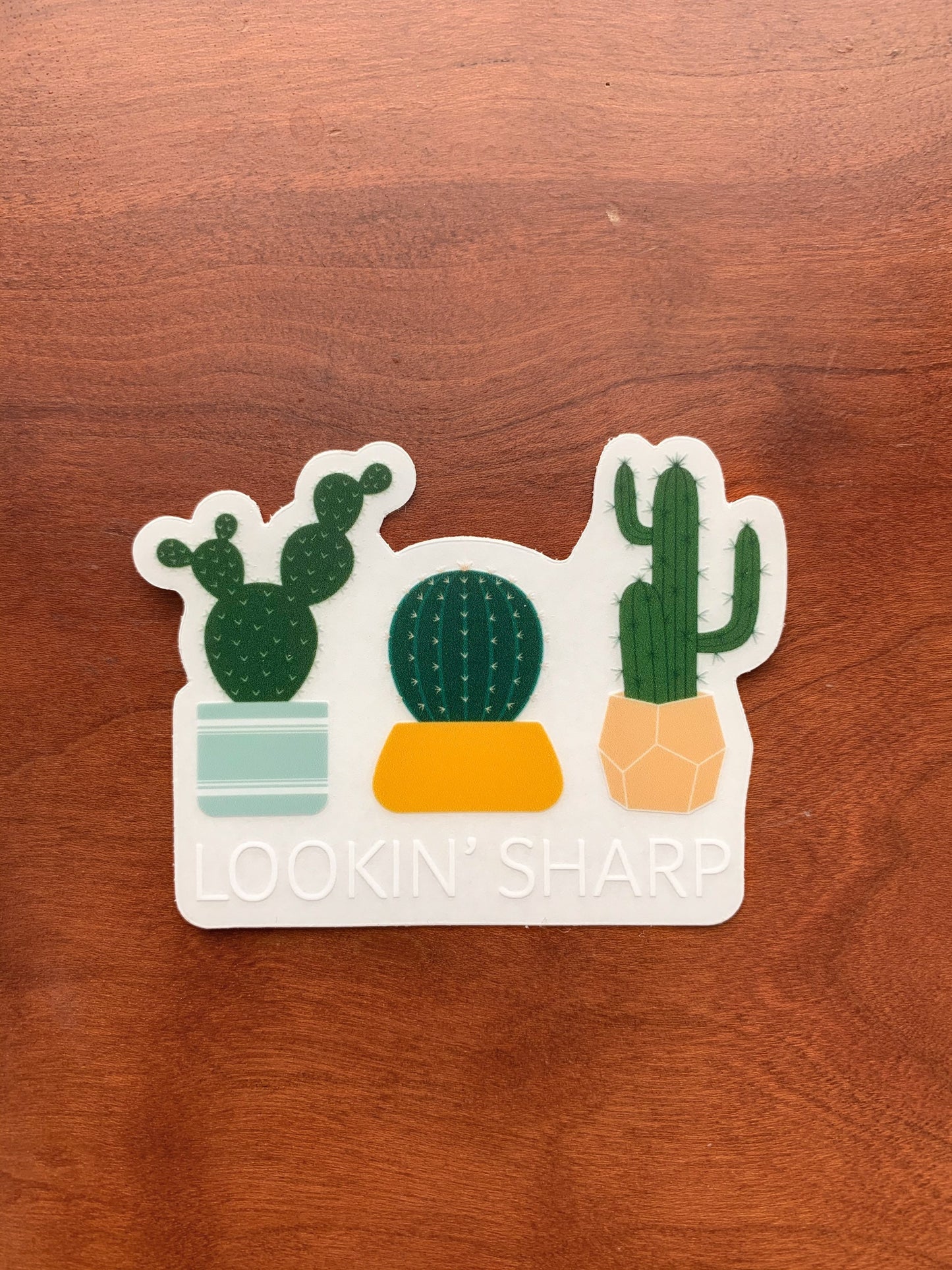 Lookin’ Sharp Pun Clear Sticker
