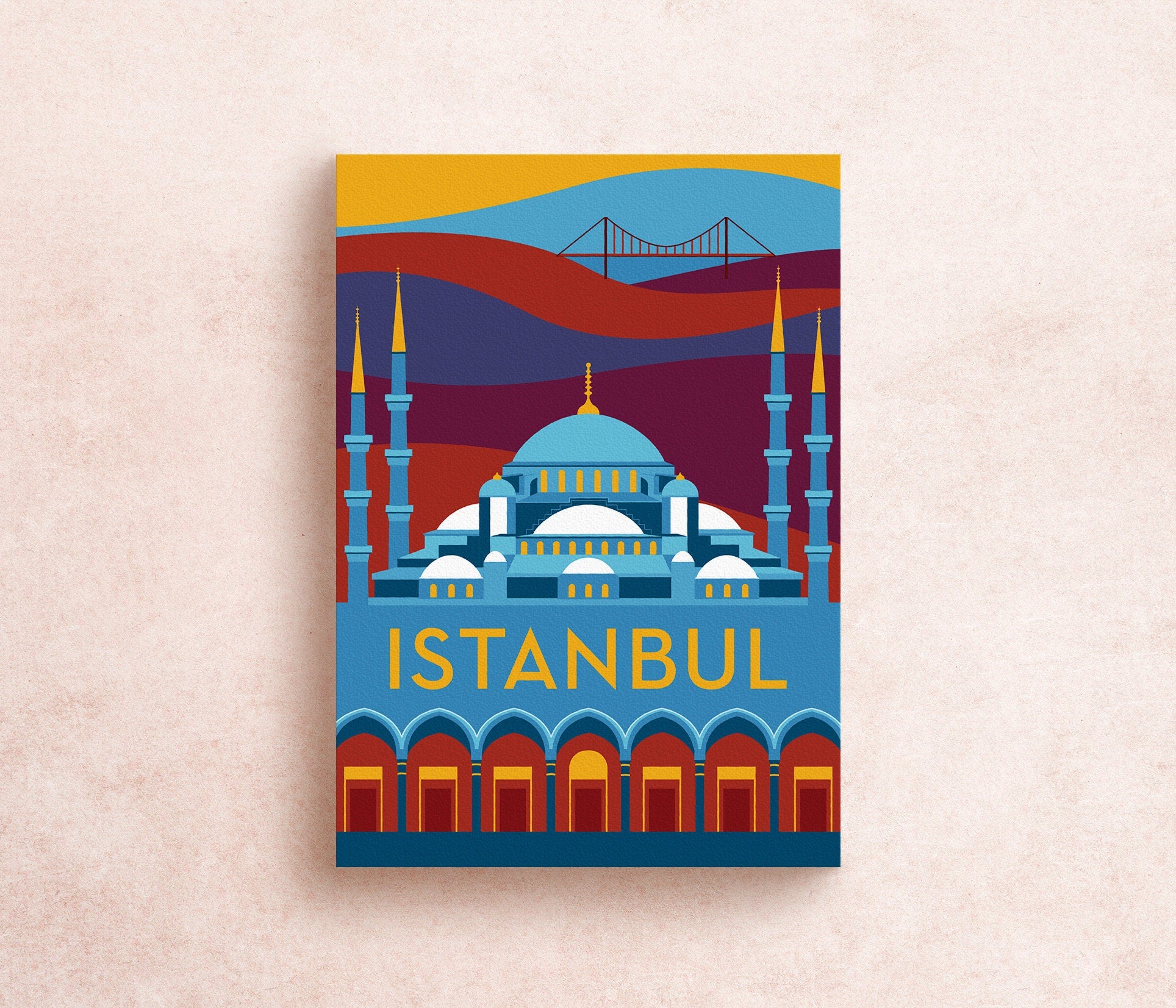 Istanbul Travel Postcard