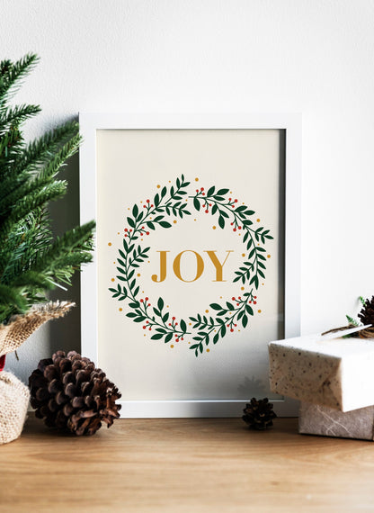 Joy Wreath Prints
