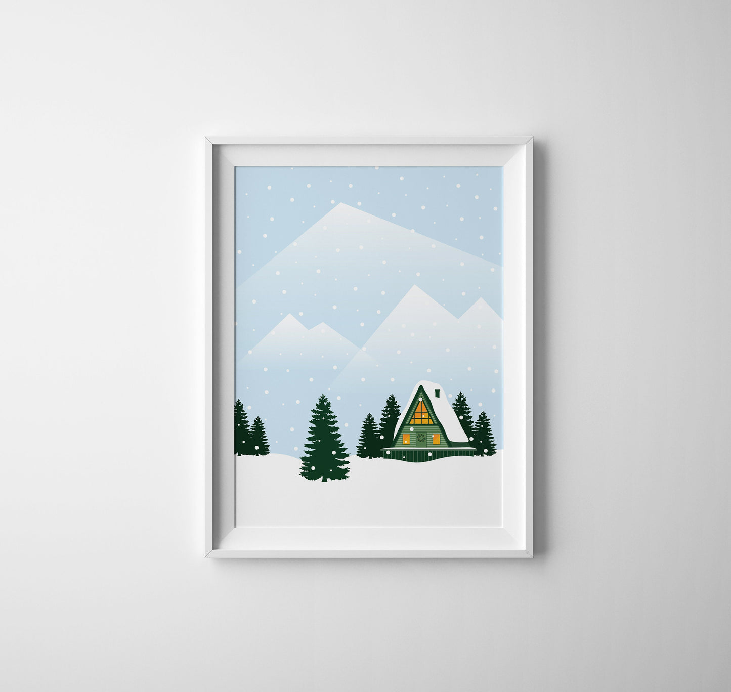 Winter Wonderland Cabin Prints