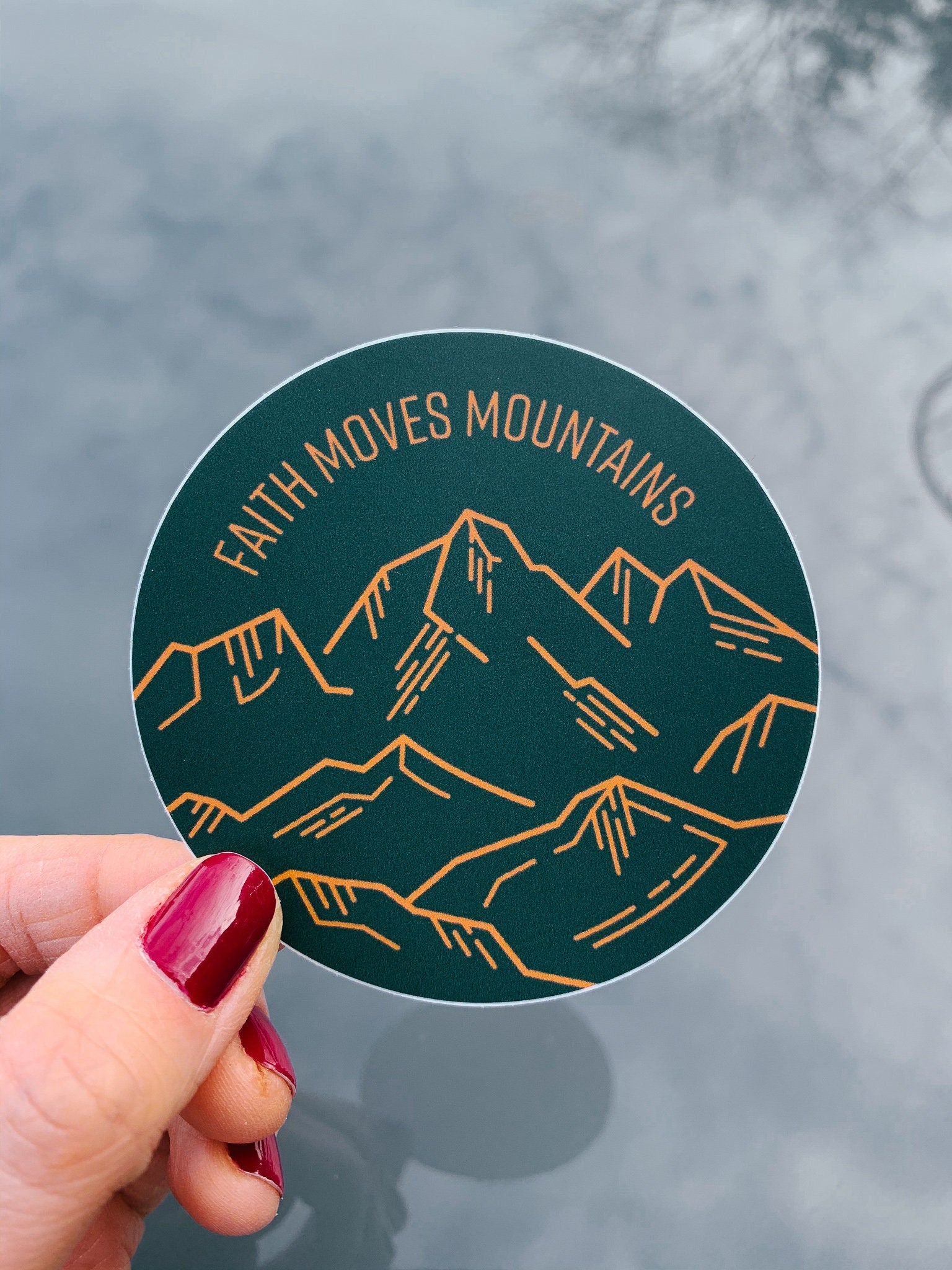 Faith Moves Mountains 3" Sticker