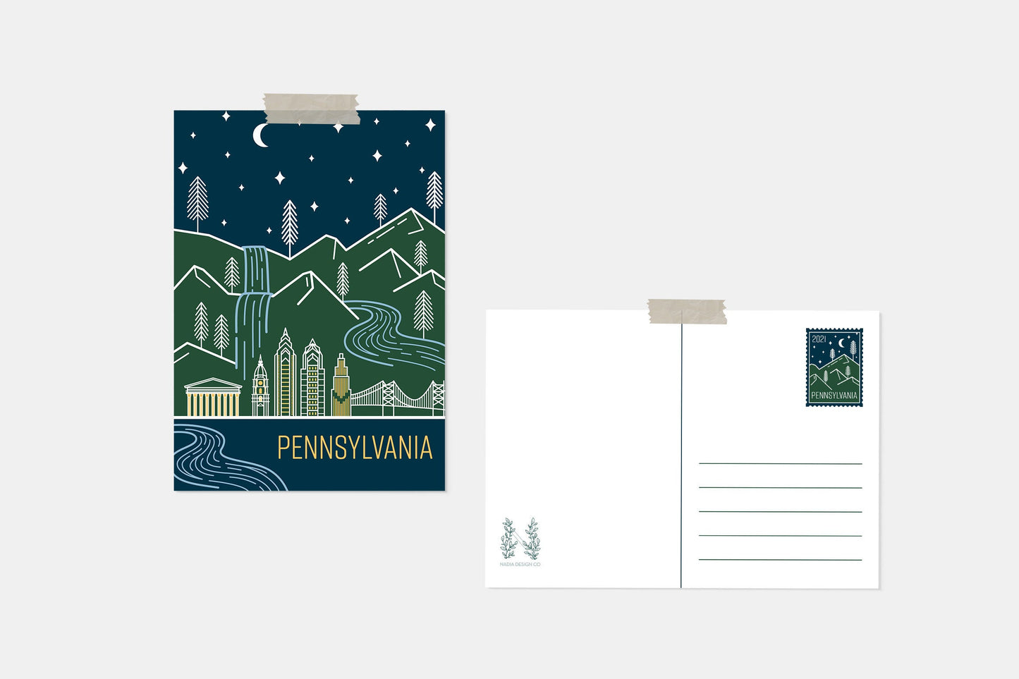 Pennsylvania State Travel Postcard