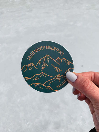 Faith Moves Mountains 3" Sticker