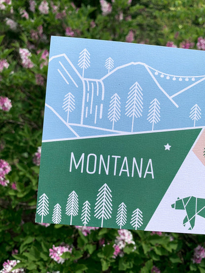 Montana Travel Postcard