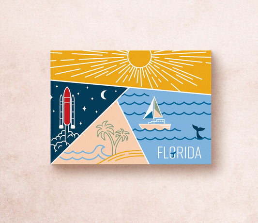 Florida State Geometric Postcard