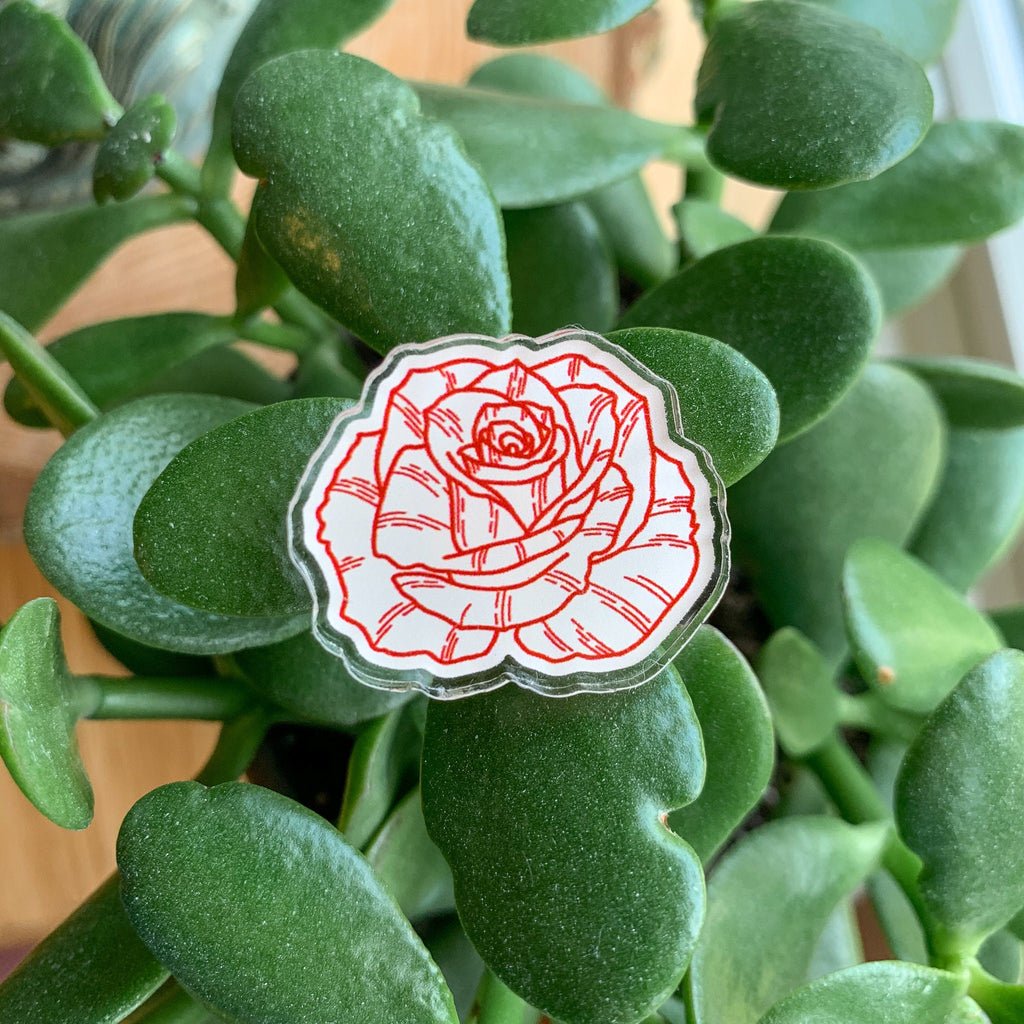 Rose Acrylic Pin