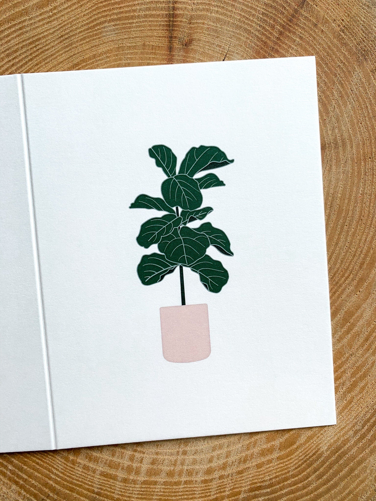 fiddle leaf fig illustration Fiddle Leaf Fig Greeting Card – Nadia Design Co