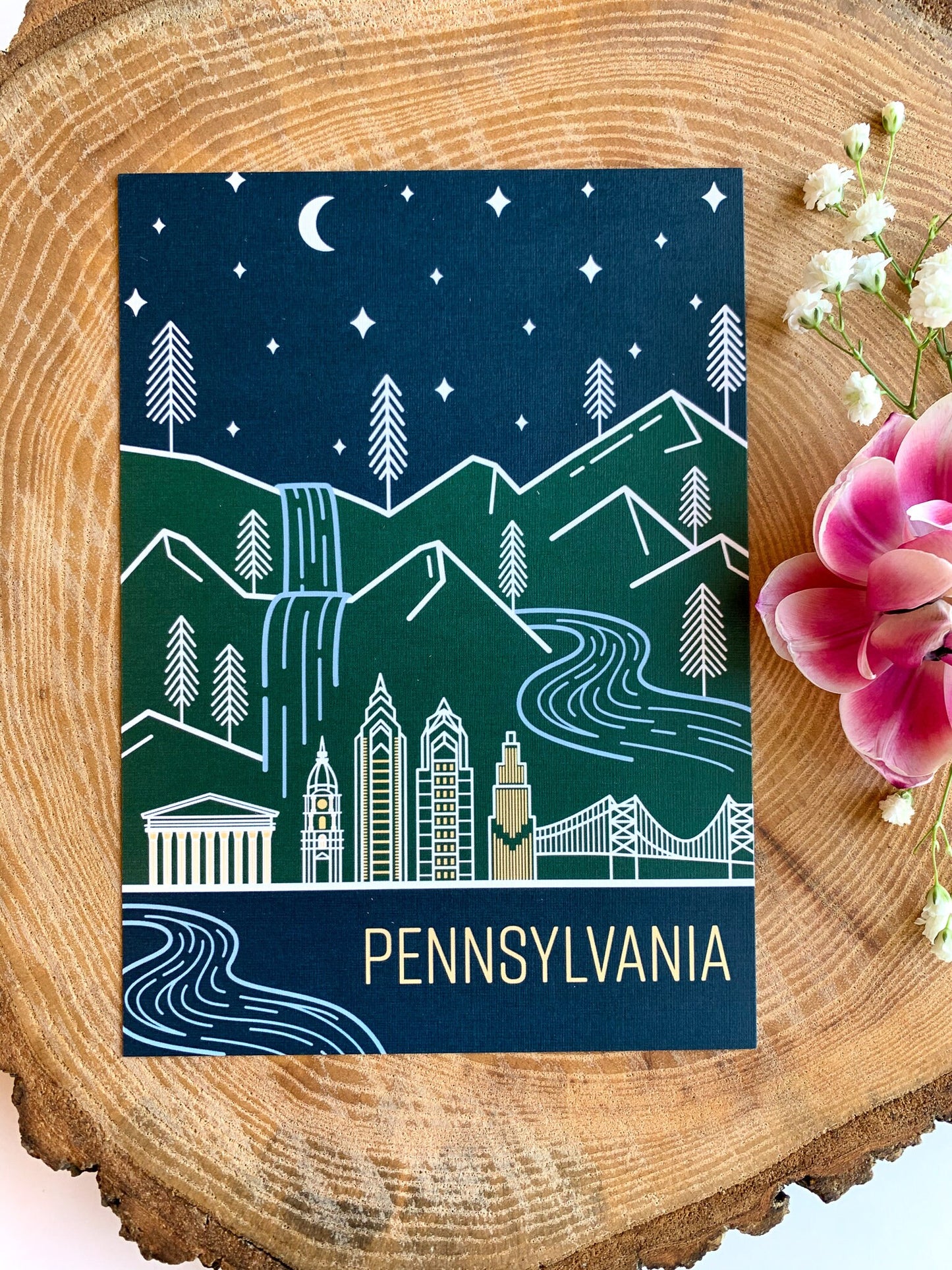 Pennsylvania State Travel Postcard