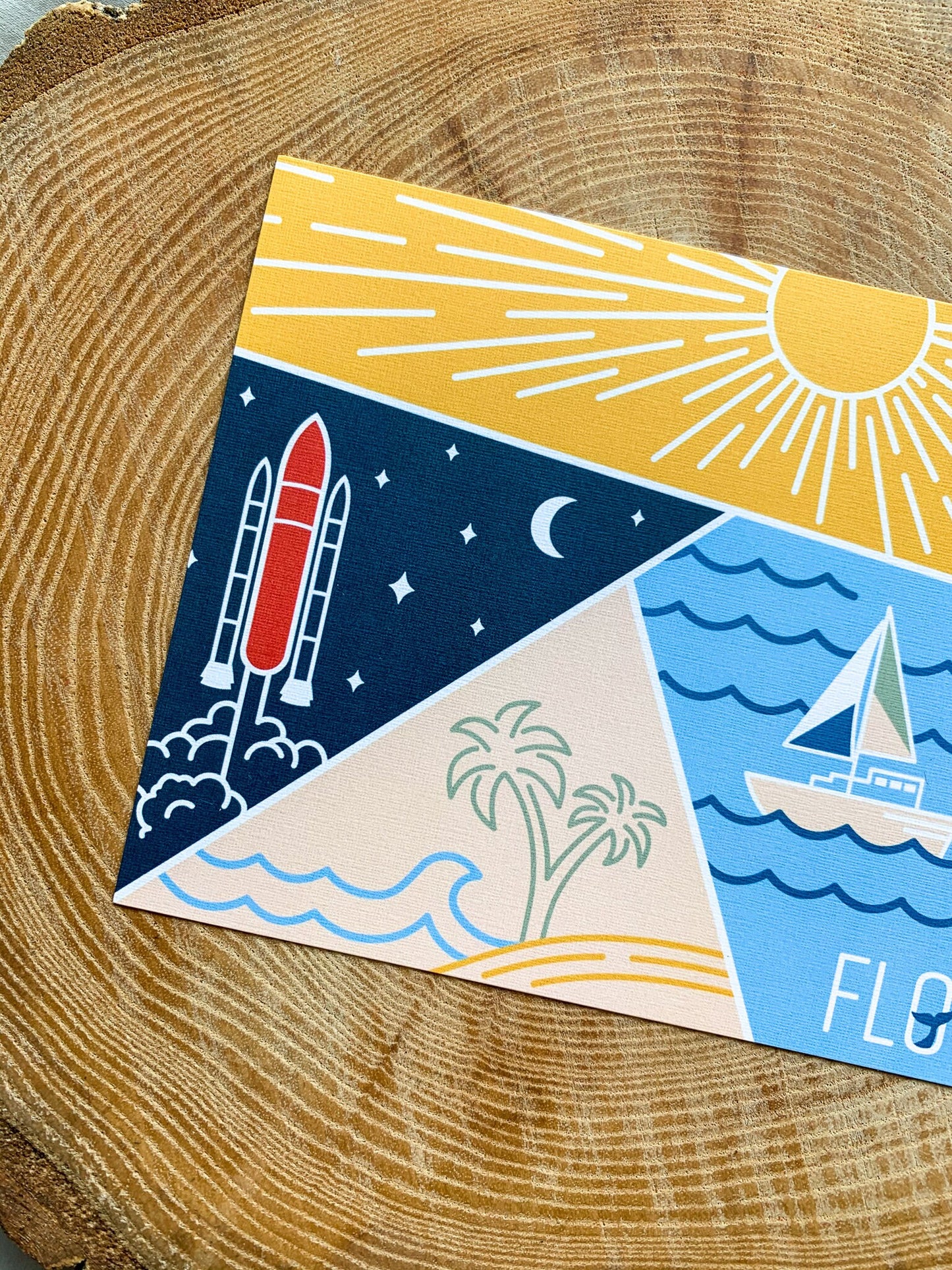 Florida State Geometric Postcard