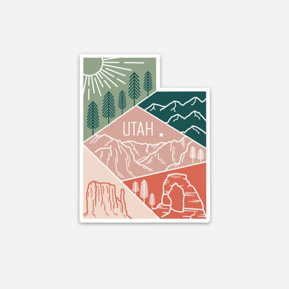 Utah State Geometric Sticker