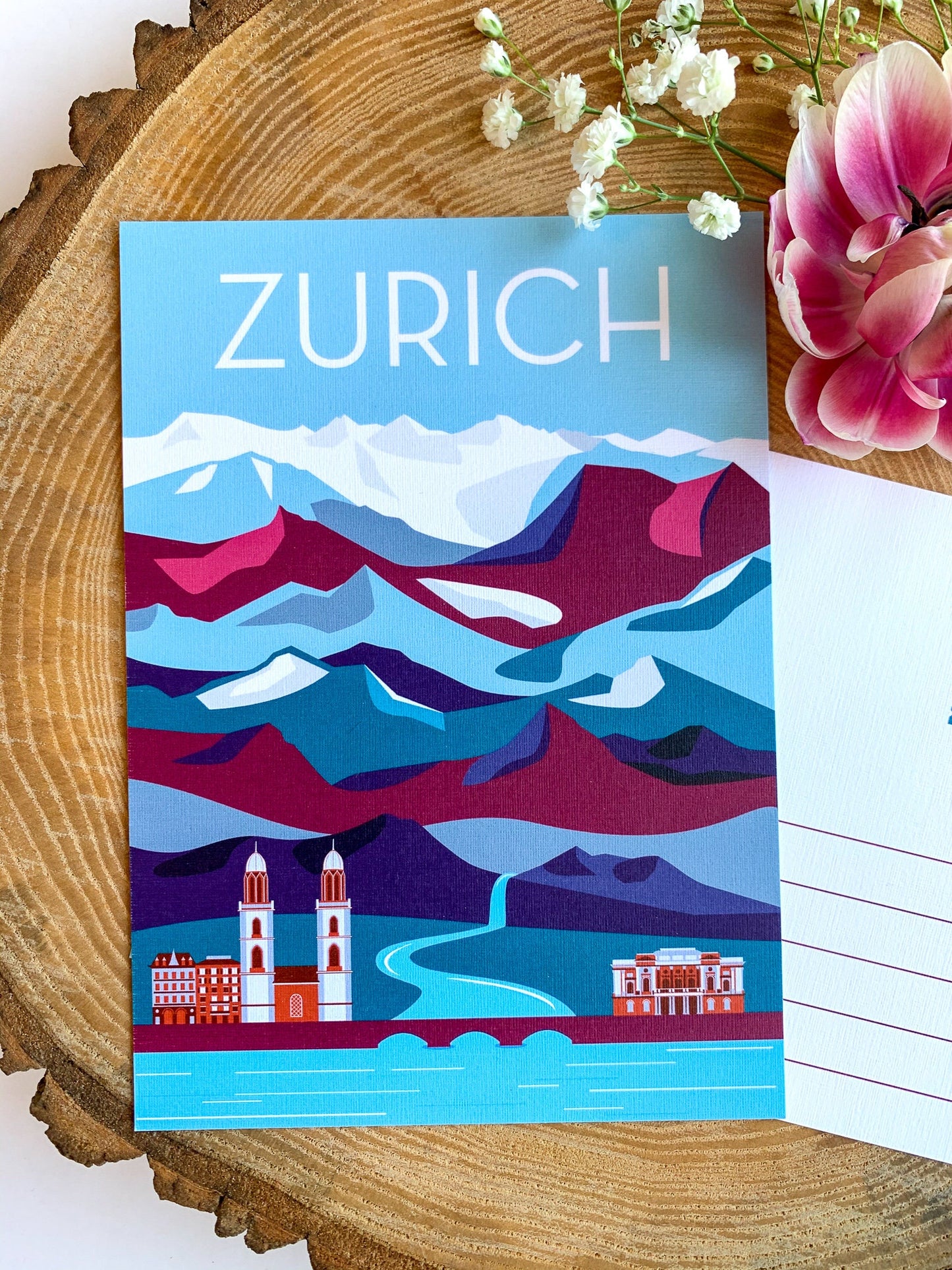 Zurich, Switzerland Travel Postcard