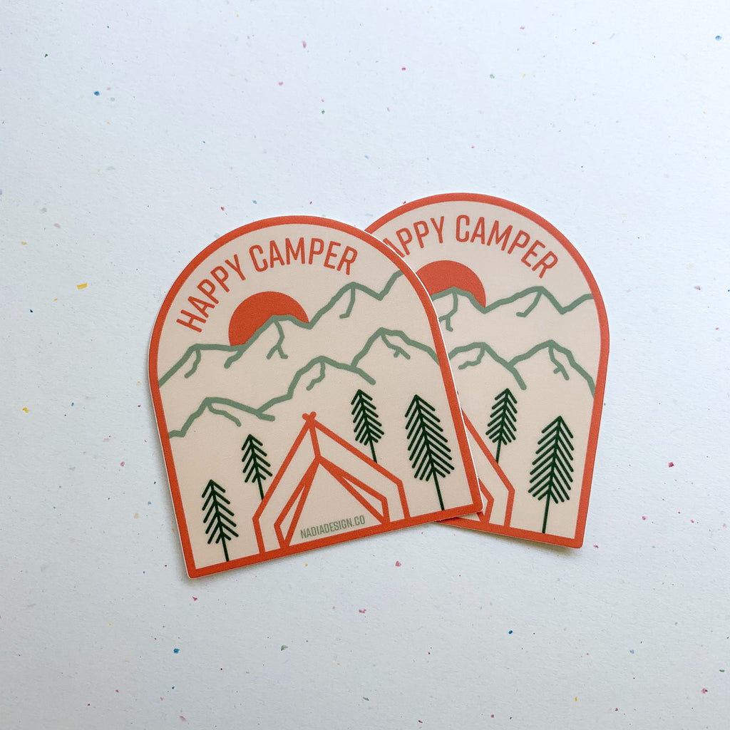 Happy Camper Sticker