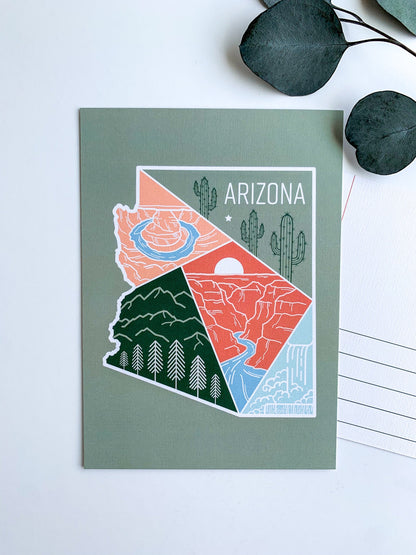 Arizona Travel Postcard