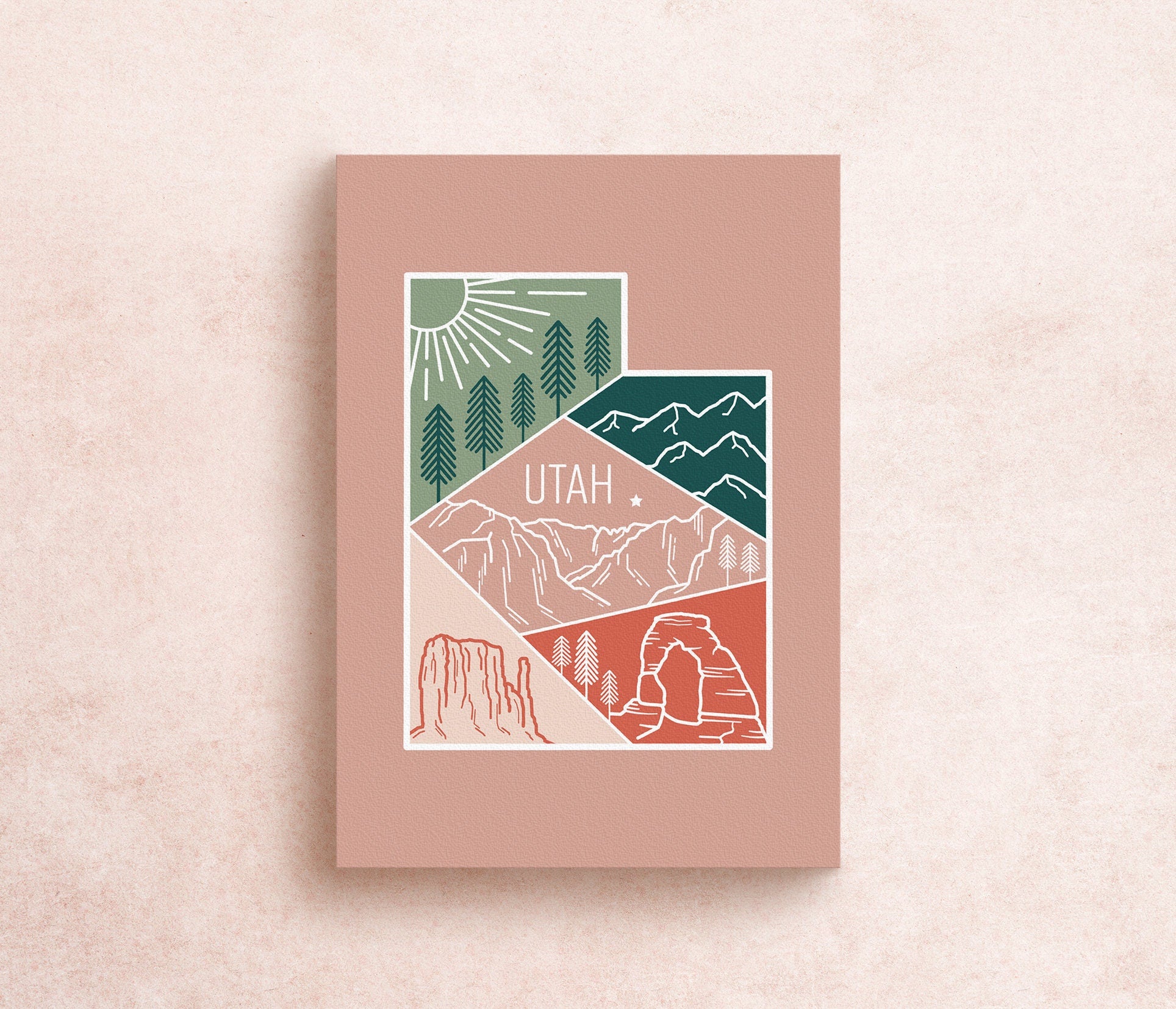 Utah Travel Postcard