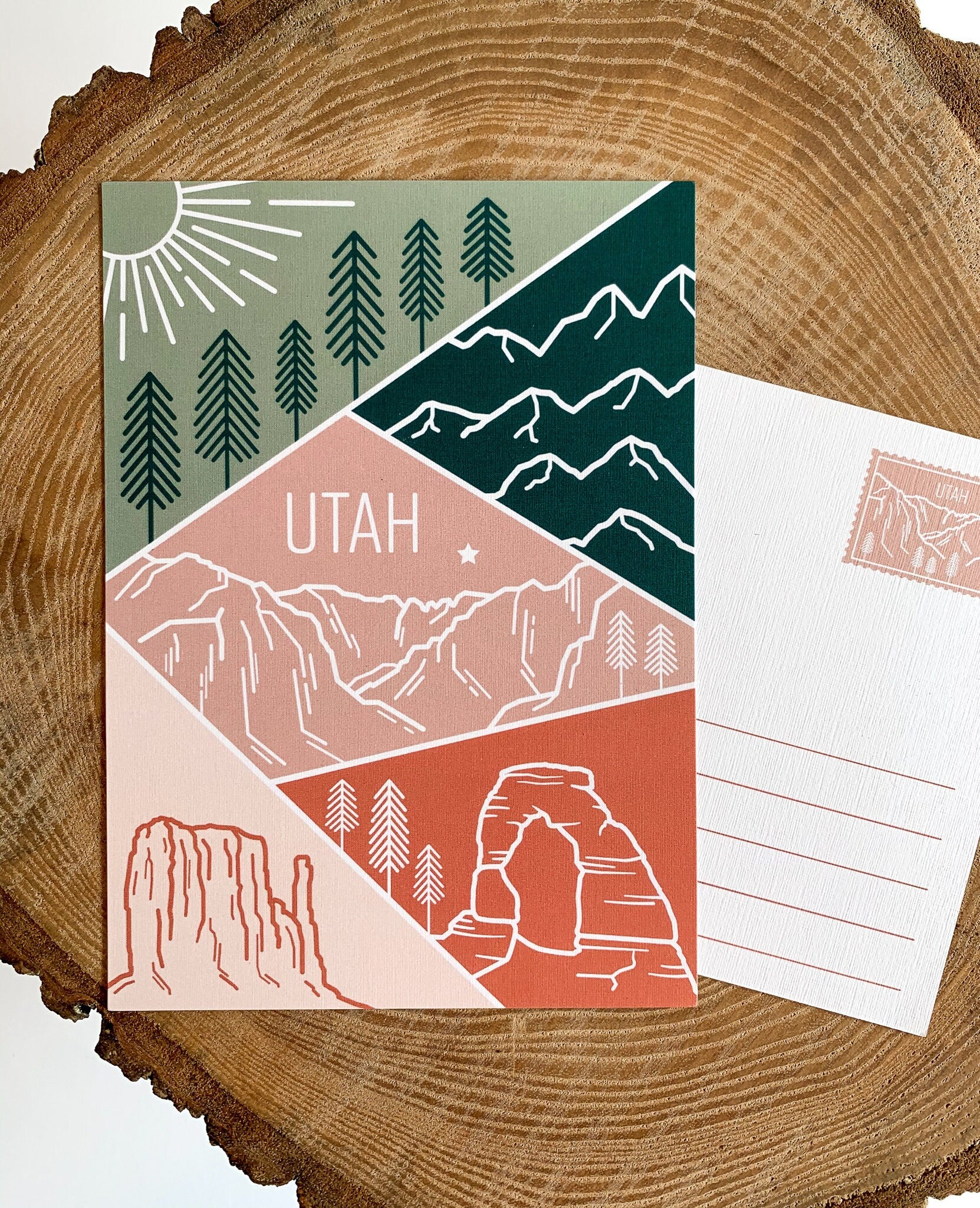 Utah State Travel Postcard