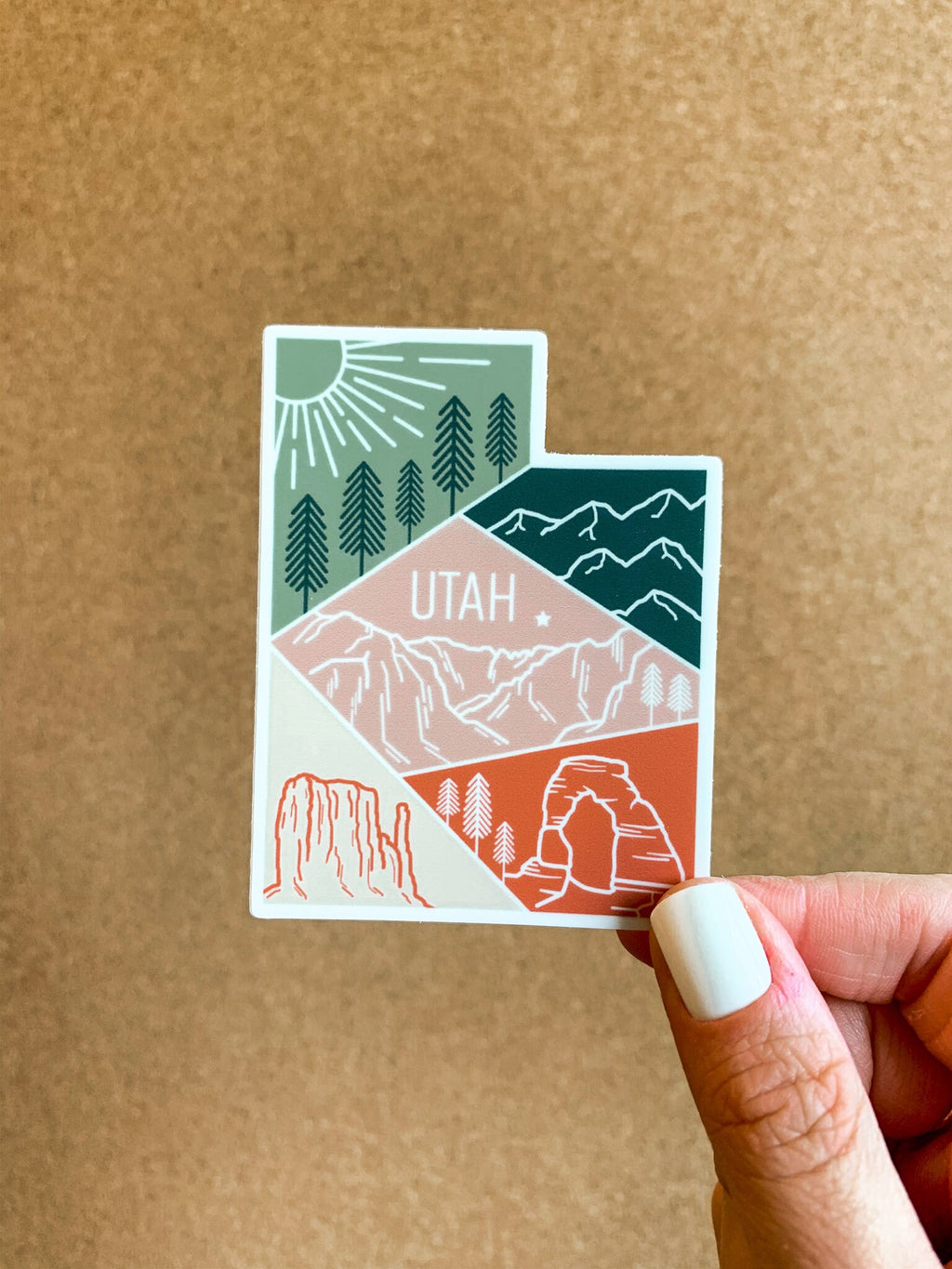 Utah State Geometric Sticker
