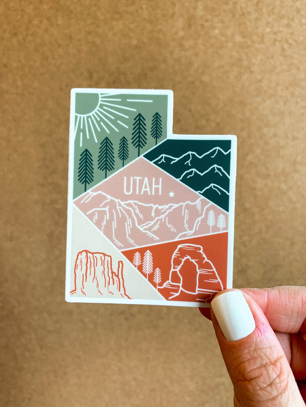 Utah State Geometric Sticker