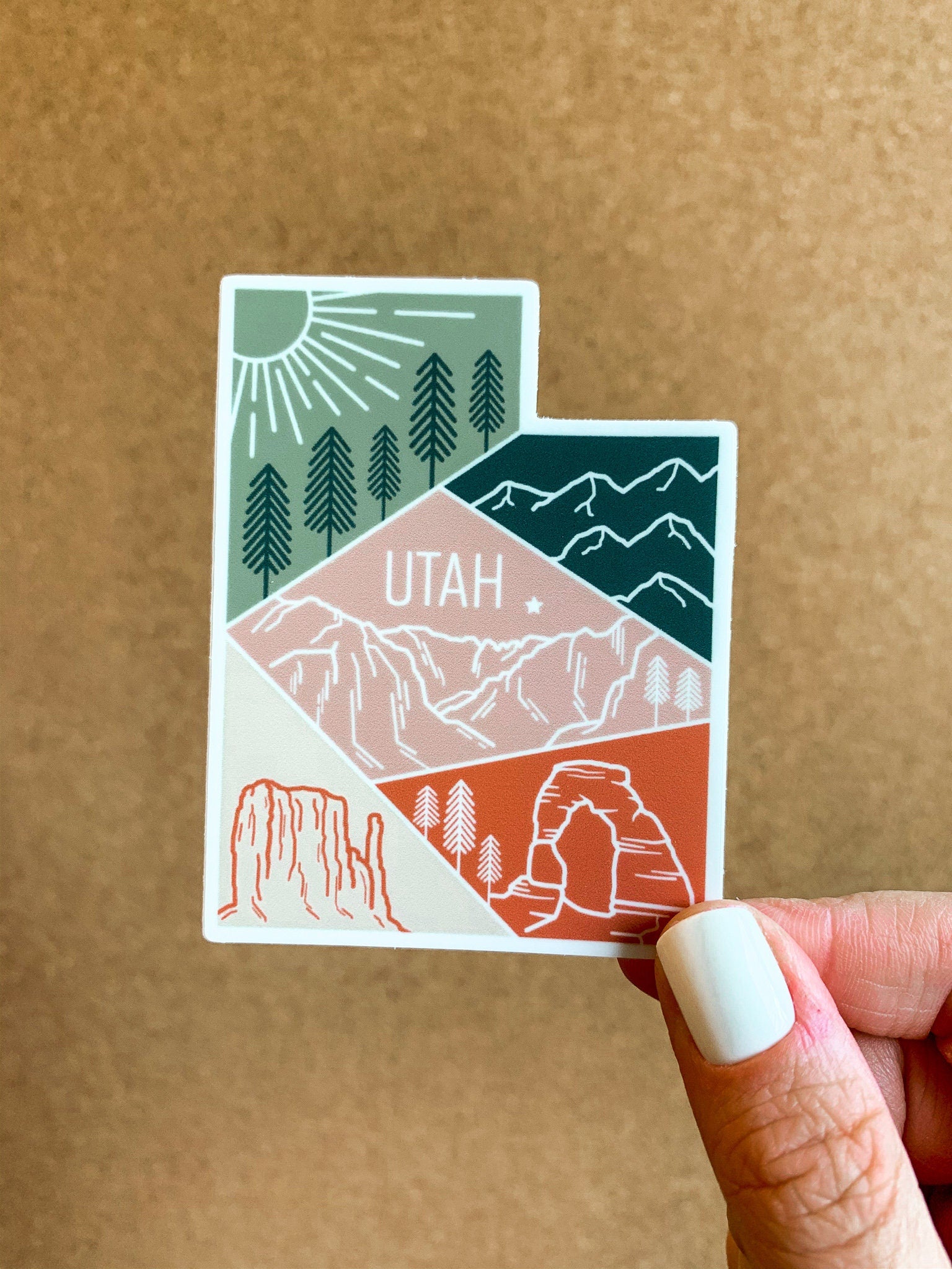 Utah State Geometric Sticker