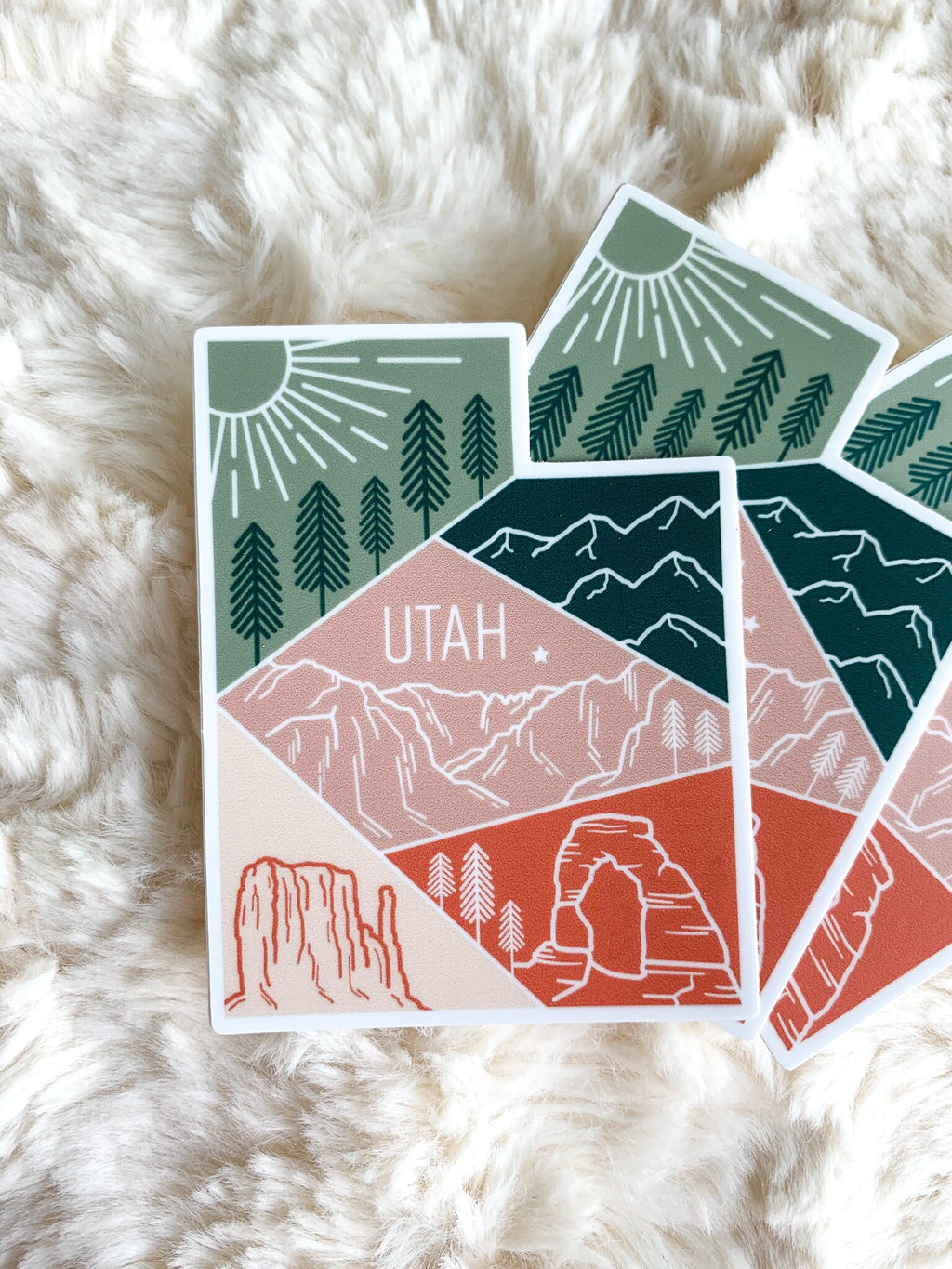 Utah State Geometric Sticker