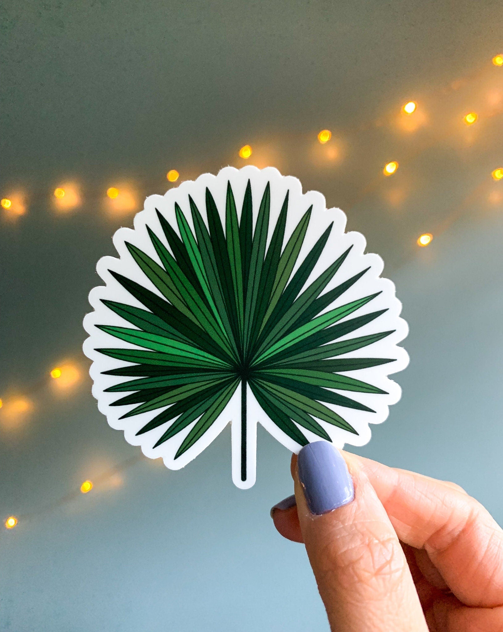 Tropical Fan Palm Leaf Sticker