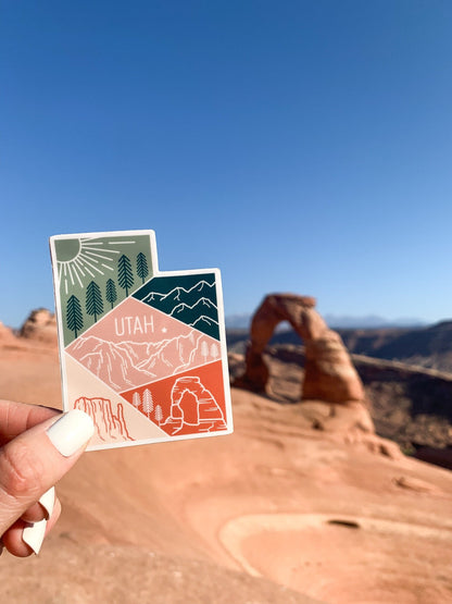 Utah State Geometric Sticker